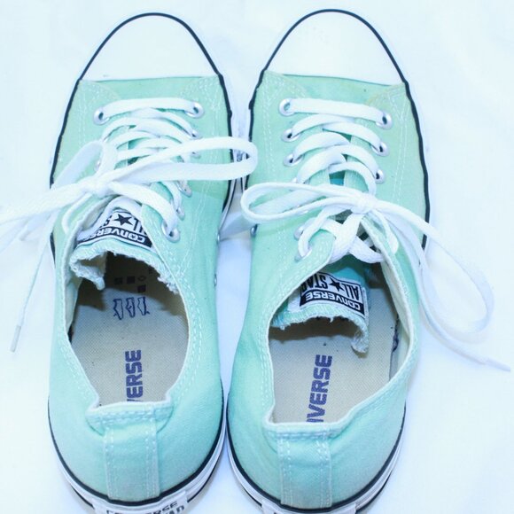 Converse Chuck Taylor All Star Unisex M 9 W 11 Aqua Low Top Sneakers - 136565F - Picture 11 of 12
